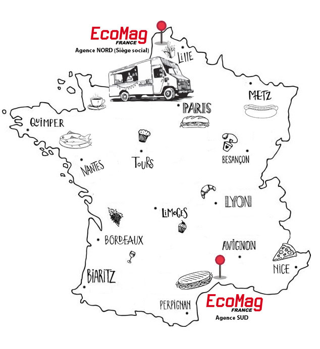 Nos agences EcoMag France : Fabricants de food truck